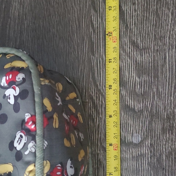 ❤️ Disney MICKEY MOUSE Vinyl Shoulder Bag Olive Green Purse Handbag lunch box - Picture 10 of 12